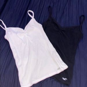 black and white identical tank tops